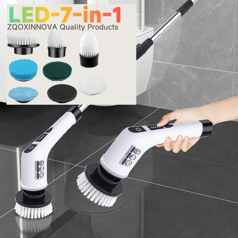 Multipurpose Cleaning Brush Kitchen Gadgets Hair Brushes Bathroom Broom Toilet Mops Electric Household Cordless Spin Scrubber