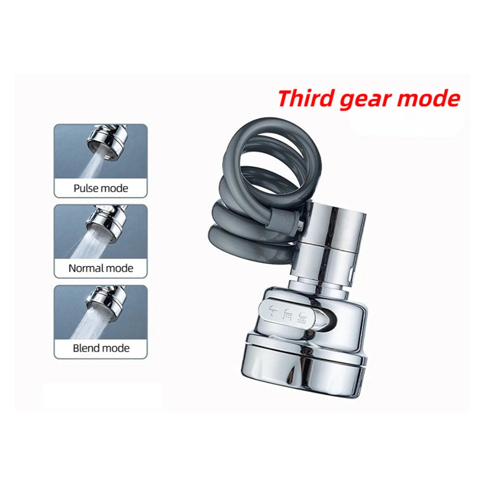3 Modes Sink Faucet 360 Degree Rotation Filter Extension Tube Shower Water Saving Tap Universal Kitchen Gadgets Accessories