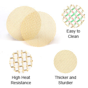 Scotte 200pcs Brass Pipe Screens,Metal Pipe Filter Screen with Storage Box,12.7mm(0.5in),19.05mm(0.75in)