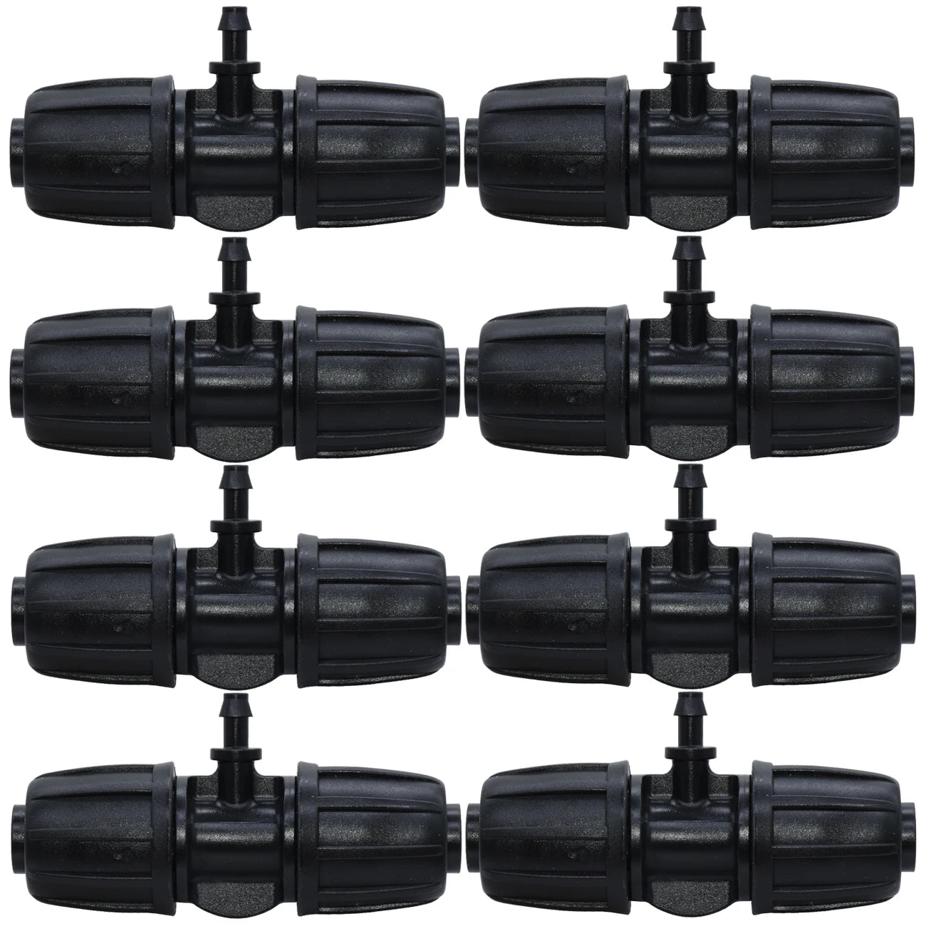 KESLA 10PCS 16mm 1/2'' PE Tubing to 4/7mm Hose Tee Connector w/ Thread Lock Garden Irrigation Water Adapter to 1/4'' Micro Pipe