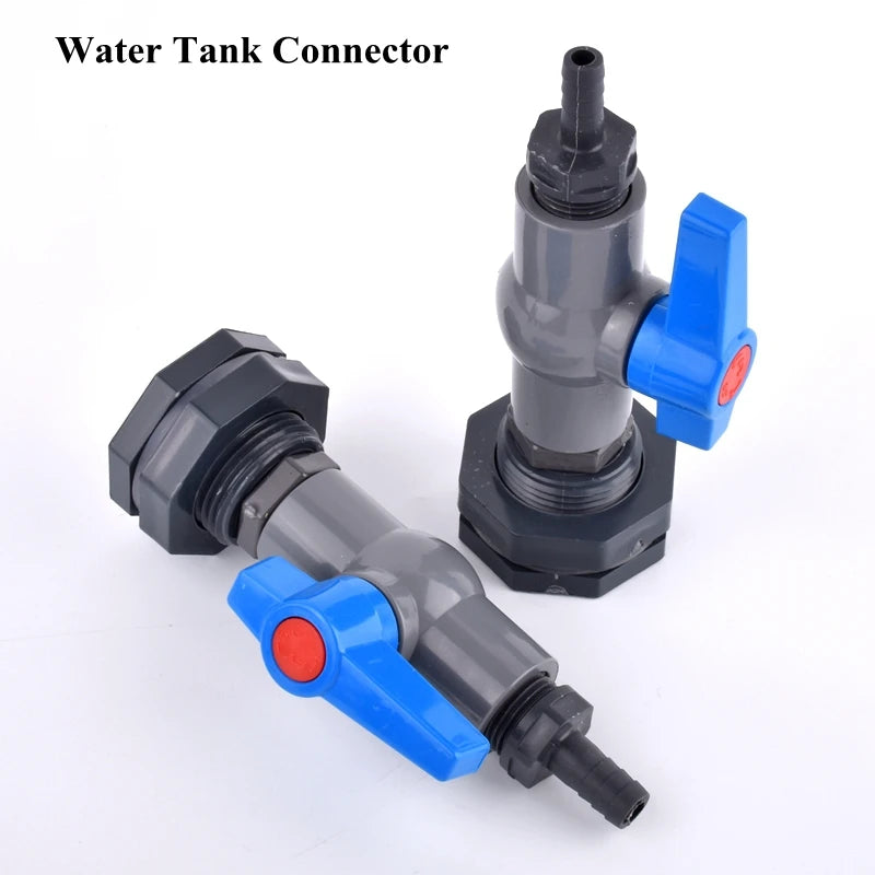 1 Set 1/2'' 3/4'' to 8~20mm Water Tank Connector Aquarium Fish Tank Drain Adapter Garden Irrigation Water Pipe Ball Valve Joints