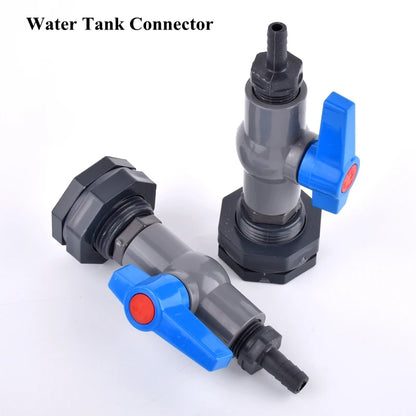 1 Set 1/2'' 3/4'' to 8~20mm Water Tank Connector Aquarium Fish Tank Drain Adapter Garden Irrigation Water Pipe Ball Valve Joints