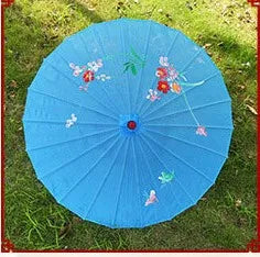 1pcs Chinese art umbrella bamboo frame silk parasol for wedding birthday party bride bridemaid hand-painted flower design