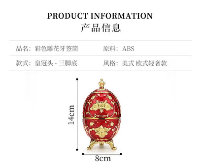 European style crown toothpick holder hotel restaurant toothpick box automatically pops up creative castle toothpick holder2021