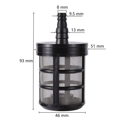 7/8/10/12/13mm Hose Pipe Filter Car Wash Garden Irrigation Filters Sprayer Pump Filtering Net Strainer Stainless Steel Mesh