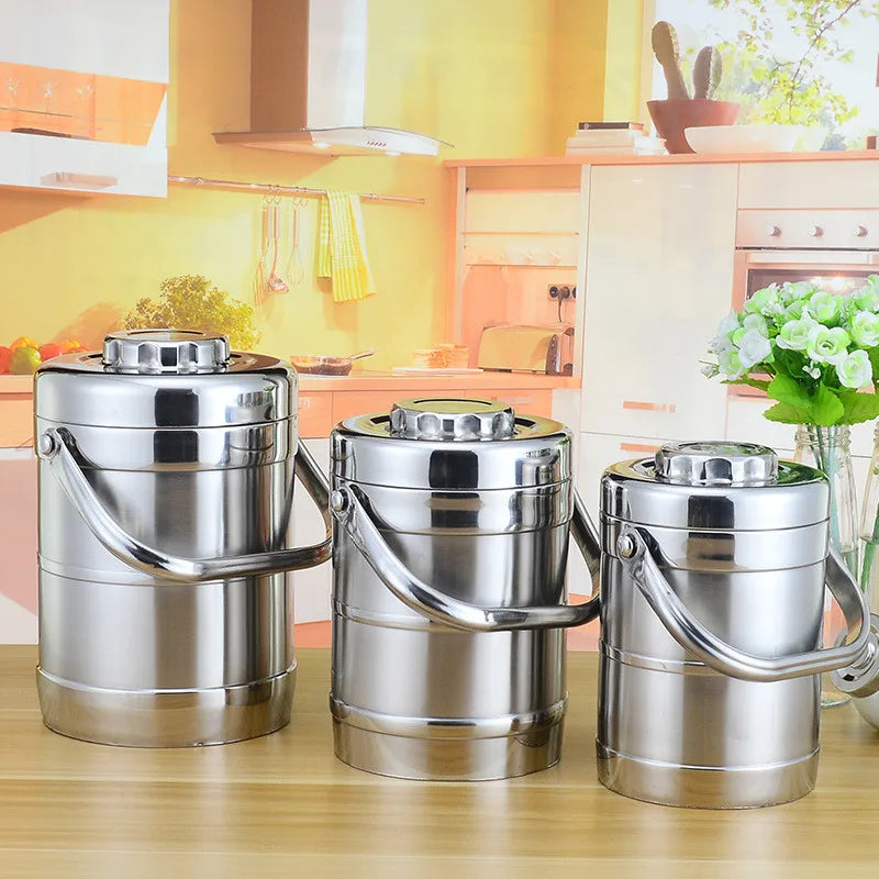 Portable Large Capacity Lunch Box With Heating Stainless Steel Food Container Lunchbox Thermos For Kids Storage Box Bento Box