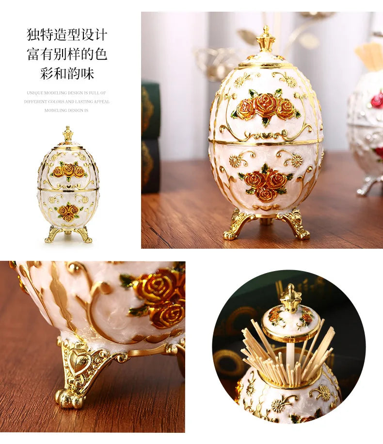 European style crown toothpick holder hotel restaurant toothpick box automatically pops up creative castle toothpick holder2021