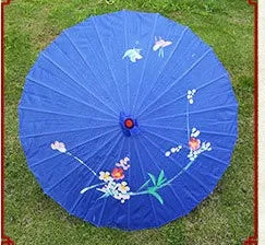 1pcs Chinese art umbrella bamboo frame silk parasol for wedding birthday party bride bridemaid hand-painted flower design
