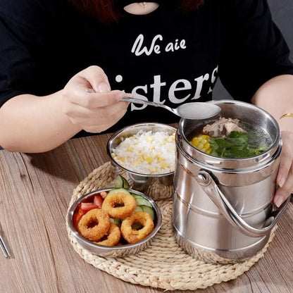 Portable Large Capacity Lunch Box With Heating Stainless Steel Food Container Lunchbox Thermos For Kids Storage Box Bento Box