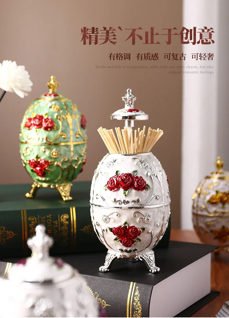 European style crown toothpick holder hotel restaurant toothpick box automatically pops up creative castle toothpick holder2021