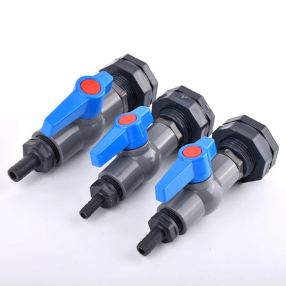 1 Set 1/2'' 3/4'' to 8~20mm Water Tank Connector Aquarium Fish Tank Drain Adapter Garden Irrigation Water Pipe Ball Valve Joints