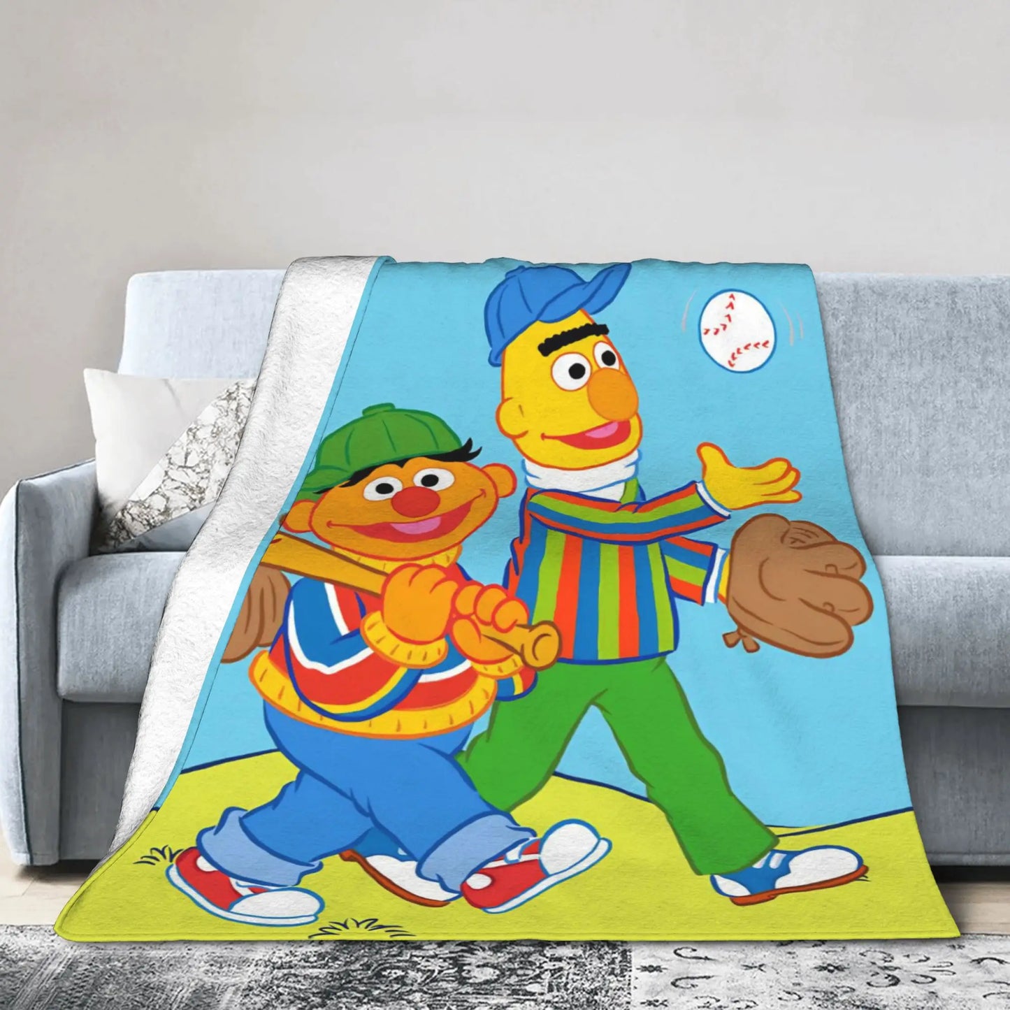 Cookie Monsters Blankets  Soft Warm Street Trend Plush Throw Blanket For Students Outdoor Flannel Bedspread Bed Cover