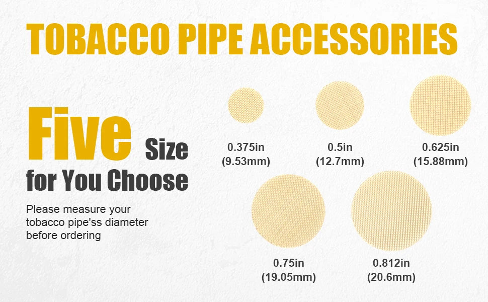 Scotte 200pcs Brass Pipe Screens,Metal Pipe Filter Screen with Storage Box,12.7mm(0.5in),19.05mm(0.75in)