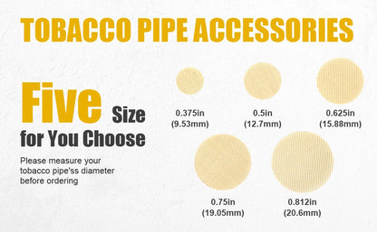 Scotte 200pcs Brass Pipe Screens,Metal Pipe Filter Screen with Storage Box,12.7mm(0.5in),19.05mm(0.75in)