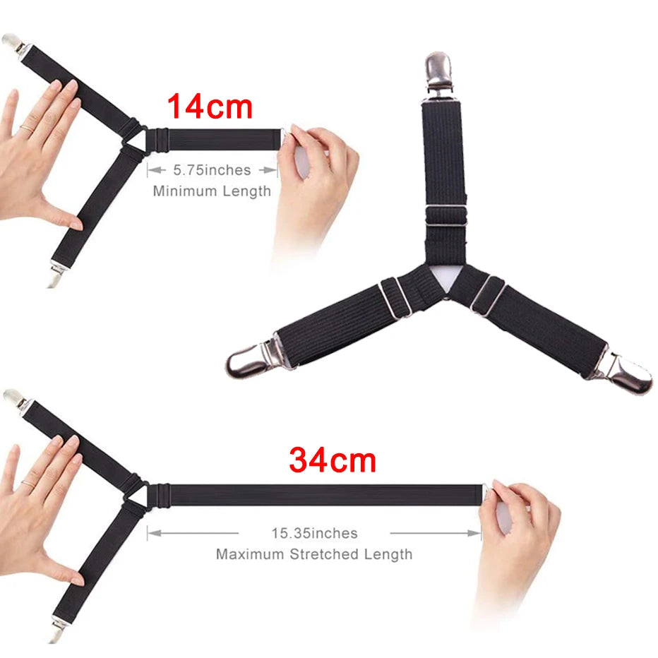 Home Adjustable Elastic Bed Sheet Fixing Clip Sofa Mattress Cover Corner Holder Clip Fastener Mattress Feets Organize Gadgets
