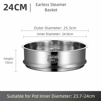 304 Stainless Steel Steamer Basket 16-32cm Thickened Pot Steaming Grid Safe Material Thicken Strainer Food Steam Rack