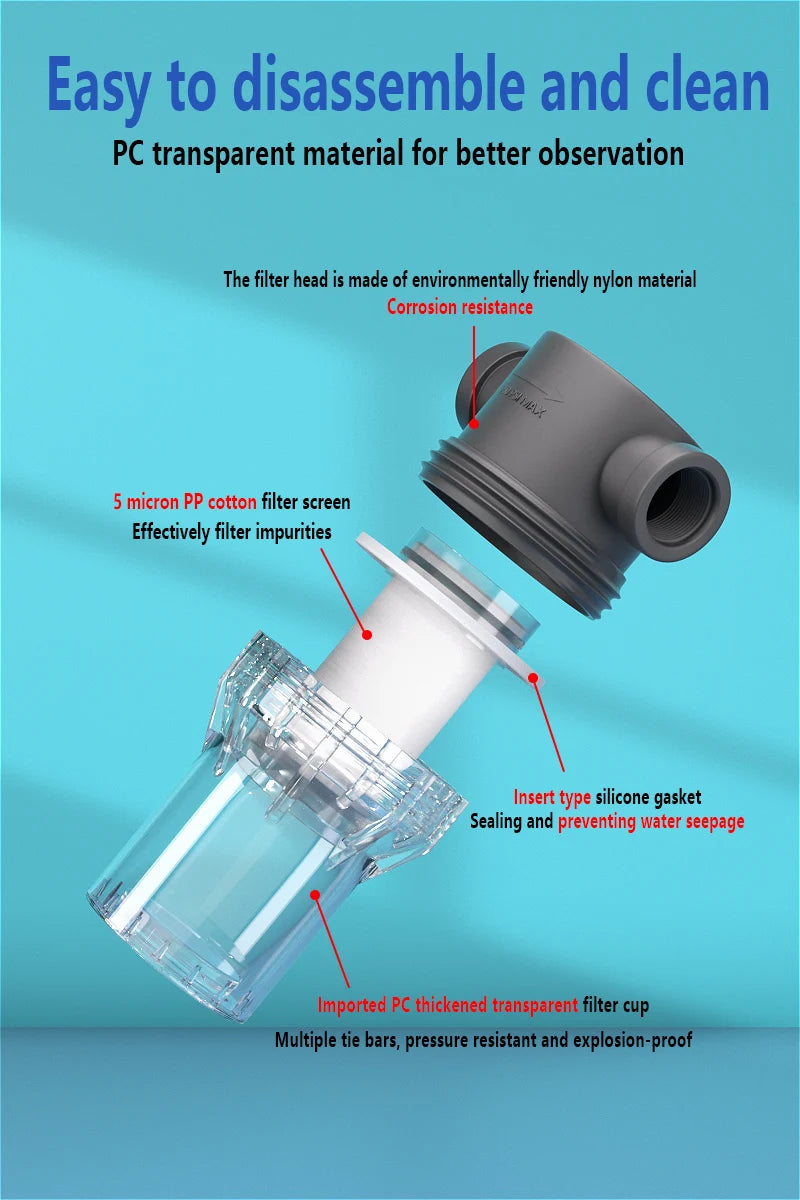 Purifier Output Universal Shower Filter PP Cotton Shower Strainer Faucet Water Heater Purification Kitchen Bathroom Fittings