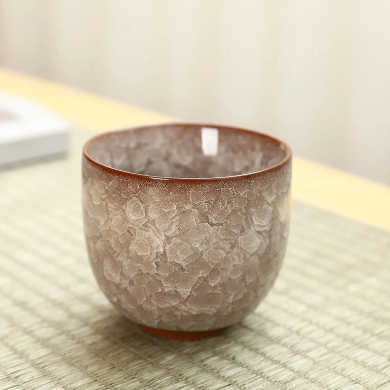 Ice Cracking Style Ceramic Tea Cup,Pottery Espresso Coffee Cups,Porcelain Kung Fu Teacup,Ceramics Sake Mug,Tea Bowl,Wholesale