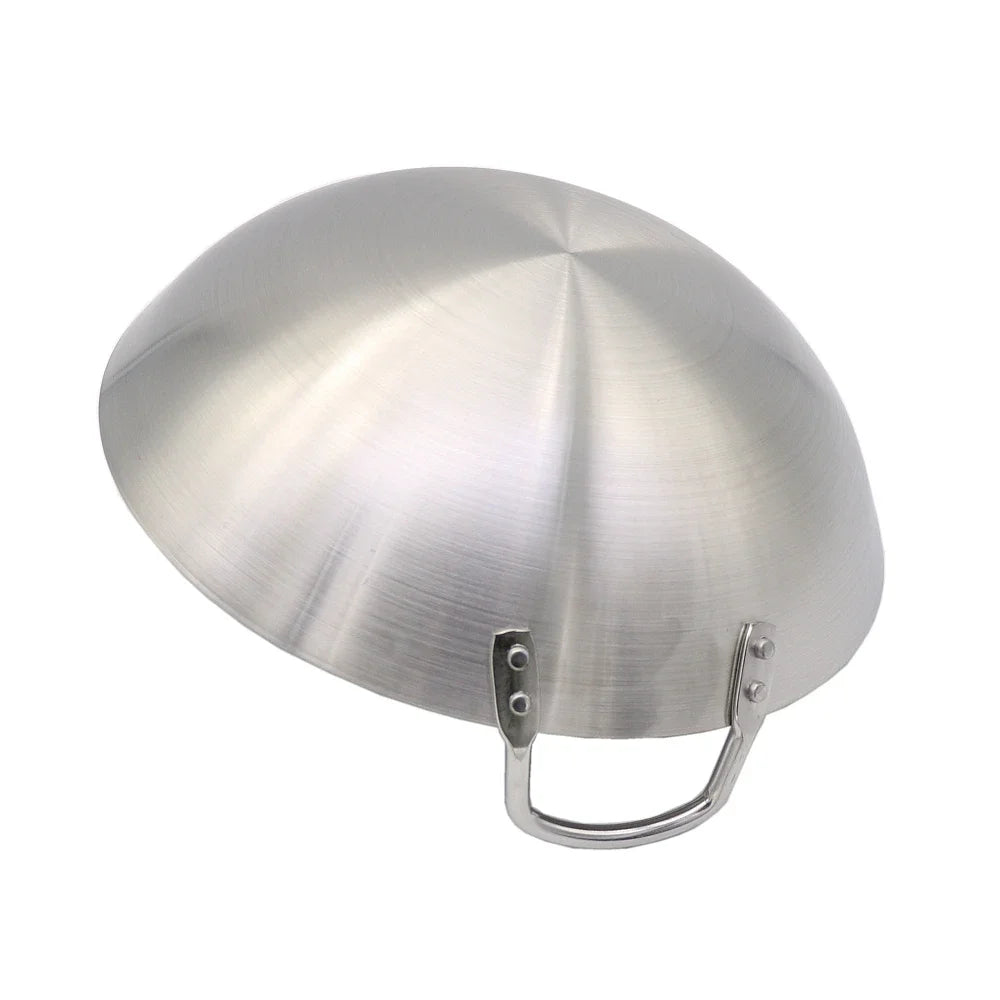 Stainless Steel Double Ear Chef Fry Wok Gas Cooker Traditional Handmade Pot Non Coating Woks