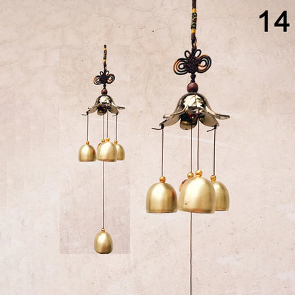 1Pc Antique Wind Chime Copper Yard Garden Outdoor Living Decoration Metal Wind Chimes Outdoor Chinese Oriental Lucky Metal Decor