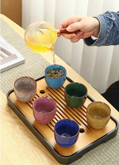 Ice Cracking Style Ceramic Tea Cup,Pottery Espresso Coffee Cups,Porcelain Kung Fu Teacup,Ceramics Sake Mug,Tea Bowl,Wholesale