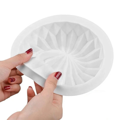 Silicone Cake Mold Lace Round Cake Pan Chocolate Biscuit Mold Reusable Handmade Candy Jelly Pudding Mold Kitchen Baking Tools