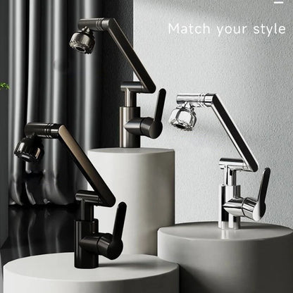 Basin Faucet Hot and Cold Wash Basin Household Bathroom Multi-function Booster Universal Rotating Faucet Kitchen Universal