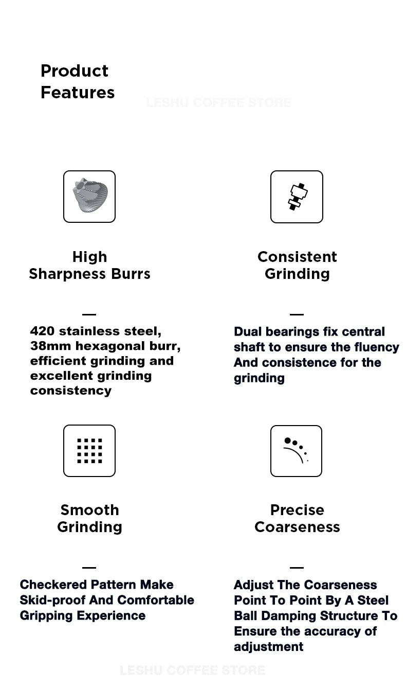 TIMEMORE Chestnut C3 Manual Coffee Grinder Portable Pour over Espresso Grinder S2C Burr Inside Hand Grinder With Double Bearing