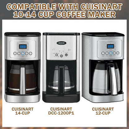 Reusable Coffee Filter Compatible with Cuisinart Coffee Maker, 304 Stainless Steel Mesh Permanent Filter for Cuisinart 10-14cup