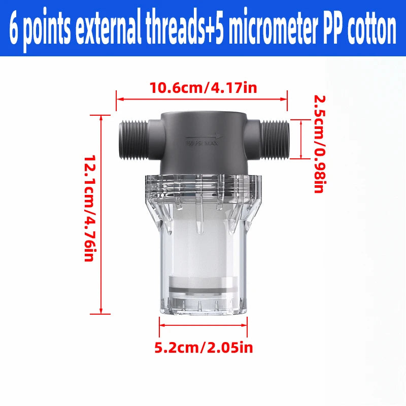 Purifier Output Universal Shower Filter PP Cotton Shower Strainer Faucet Water Heater Purification Kitchen Bathroom Fittings