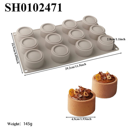 Chrysanthemum Cocoa Bean Pudding Cup Cherry Blossom Design Silicone Cake Mold Chocolate Mould Kitchen Dessert Decorating Tools
