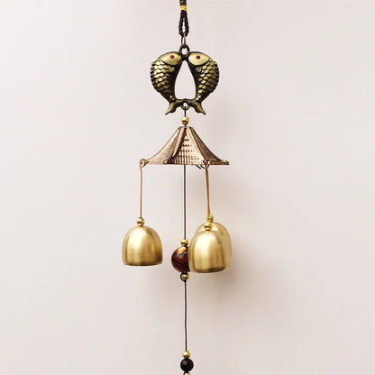 1Pc Antique Wind Chime Copper Yard Garden Outdoor Living Decoration Metal Wind Chimes Outdoor Chinese Oriental Lucky Metal Decor