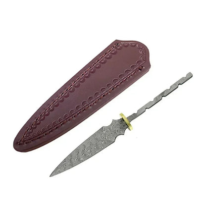 Damascus Steel Blade Pu 'er Tea Knife Billets DIY Hand Tool Parts Outdoor Tea Needles Dull  Blade Blank embryo  Accessories