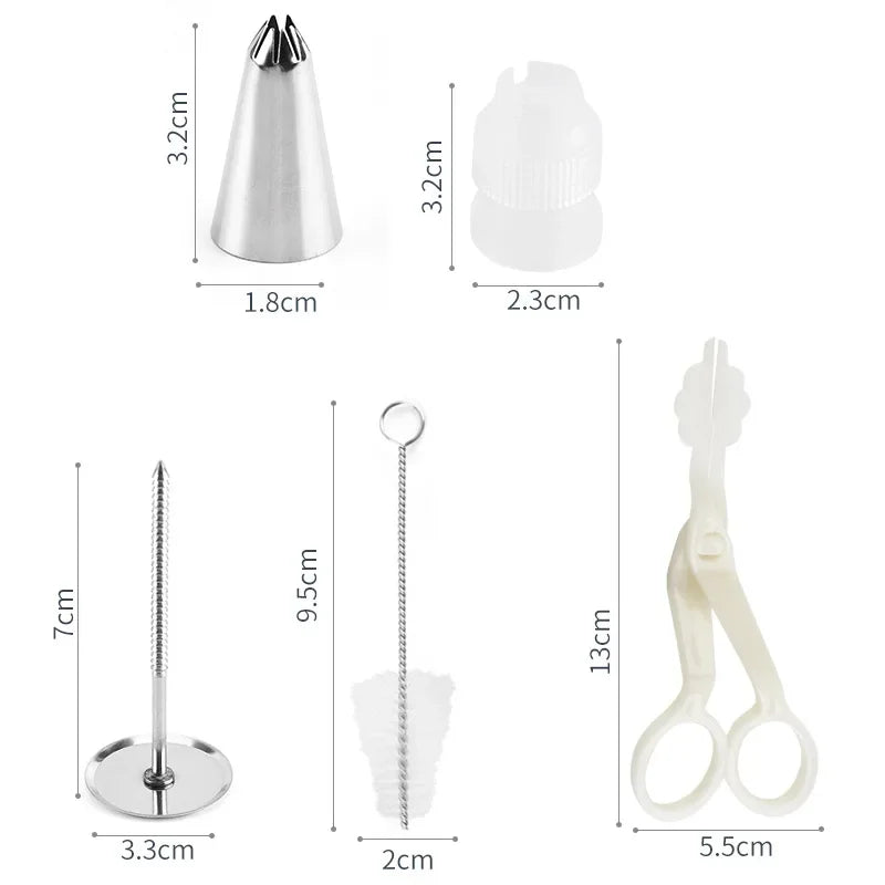 Pastry Socket Cake Nozzles for Confectionery Professional Set Icing Cream Piping Tips Cookies Cupcake Cake Decorating Tool