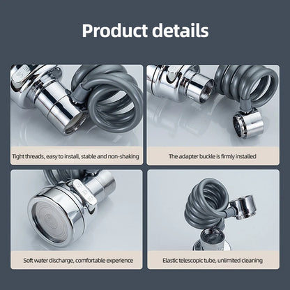 3 Modes Sink Faucet 360 Degree Rotation Filter Extension Tube Shower Water Saving Tap Universal Kitchen Gadgets Accessories