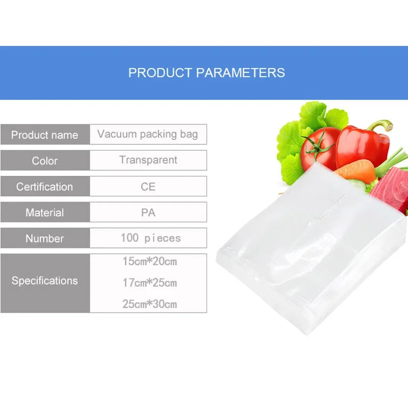 100pcs/Pack Food Vacuum Bag for Seaing Machine  (15*25cm)