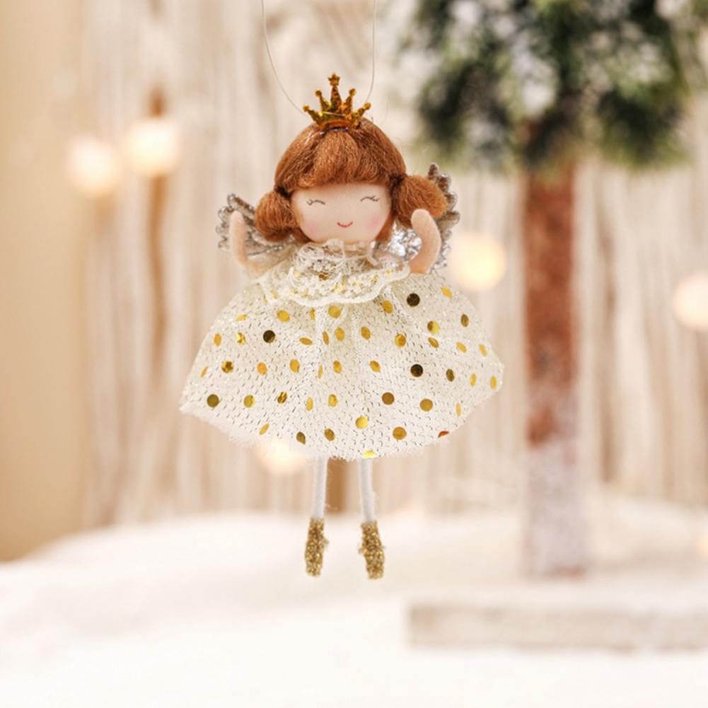 Lovely Angel Doll Attractive Hanging Pendant Colorful Vivid Christmas Doll Xmas Tree Ornament