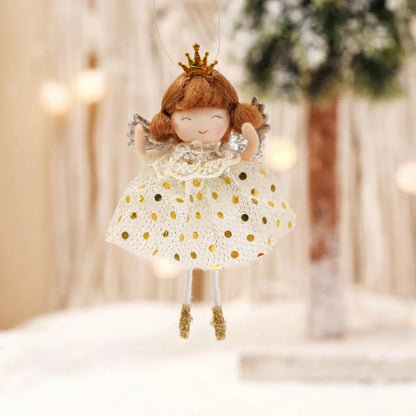 Lovely Angel Doll Attractive Hanging Pendant Colorful Vivid Christmas Doll Xmas Tree Ornament