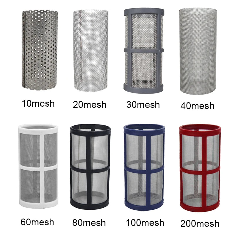 1~5PCS 10/20/30/40/60/80/100/200 Mesh Stainless Steel Filter For Purifying Impurities Garden Irrigation Filter Accessories