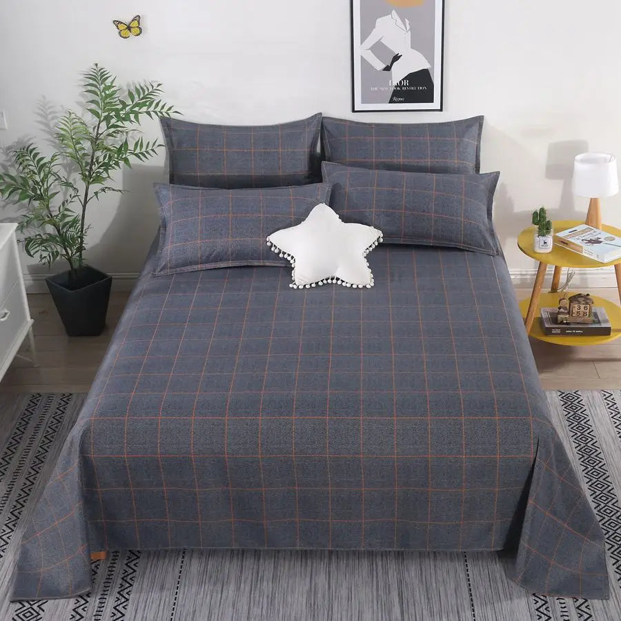 3pcs/Set Home Textile Bed Sheet Set with Pillowcases Cotton Material Lovers Home Room Bedding Flat Sheet Bed Sheet Set