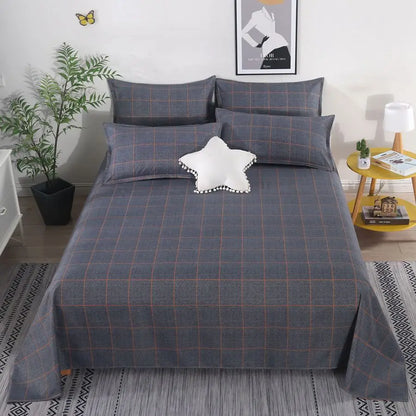 3pcs/Set Home Textile Bed Sheet Set with Pillowcases Cotton Material Lovers Home Room Bedding Flat Sheet Bed Sheet Set