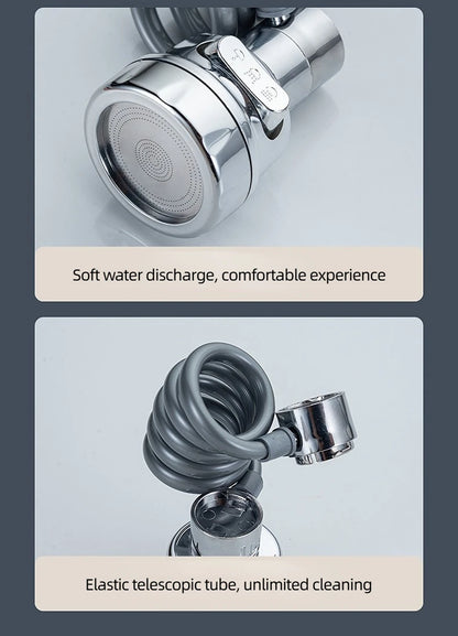 3 Modes Sink Faucet 360 Degree Rotation Filter Extension Tube Shower Water Saving Tap Universal Kitchen Gadgets Accessories