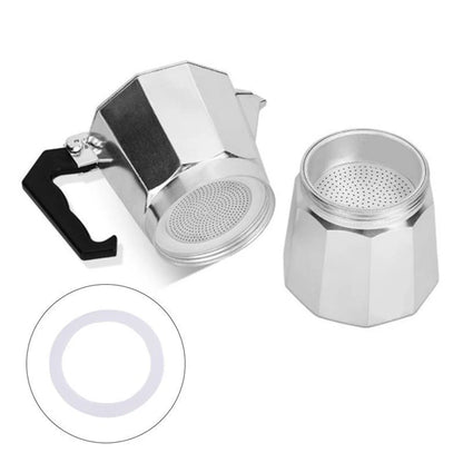 Seal Silicone Ring Gaskets And Aluminum Filters Replacement Kit For Kitchen Moka Pot Espresso Coffee Makers Accessories