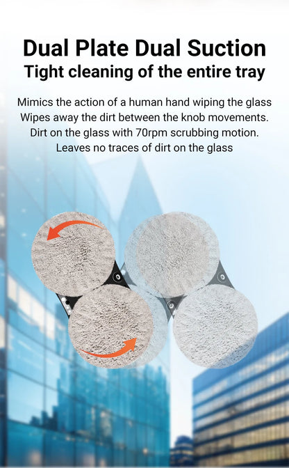 DIVEDEER Window Cleaning Robot  High Suction Intelligent Electric Window Cleaner Water Jet Vacuum Cleaner