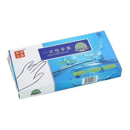 100/200pcs Disposable Gloves Boxed Extraction Kitchen Food Grade PE Hygiene Environmental Protection Catering Household Use
