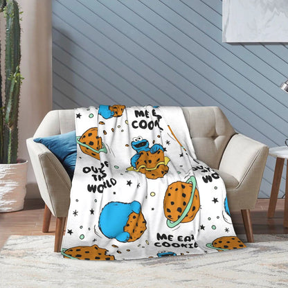 Cookie Monsters Blankets  Soft Warm Street Trend Plush Throw Blanket For Students Outdoor Flannel Bedspread Bed Cover