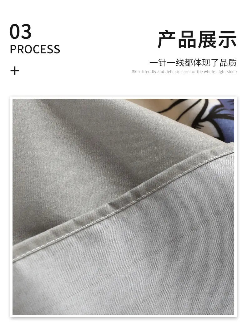 3pcs/Set Home Textile Bed Sheet Set with Pillowcases Cotton Material Lovers Home Room Bedding Flat Sheet Bed Sheet Set