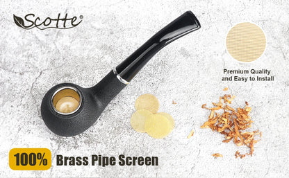 Scotte 200pcs Brass Pipe Screens,Metal Pipe Filter Screen with Storage Box,12.7mm(0.5in),19.05mm(0.75in)