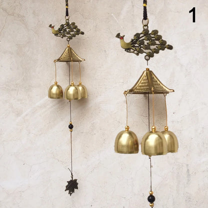 1Pc Antique Wind Chime Copper Yard Garden Outdoor Living Decoration Metal Wind Chimes Outdoor Chinese Oriental Lucky Metal Decor