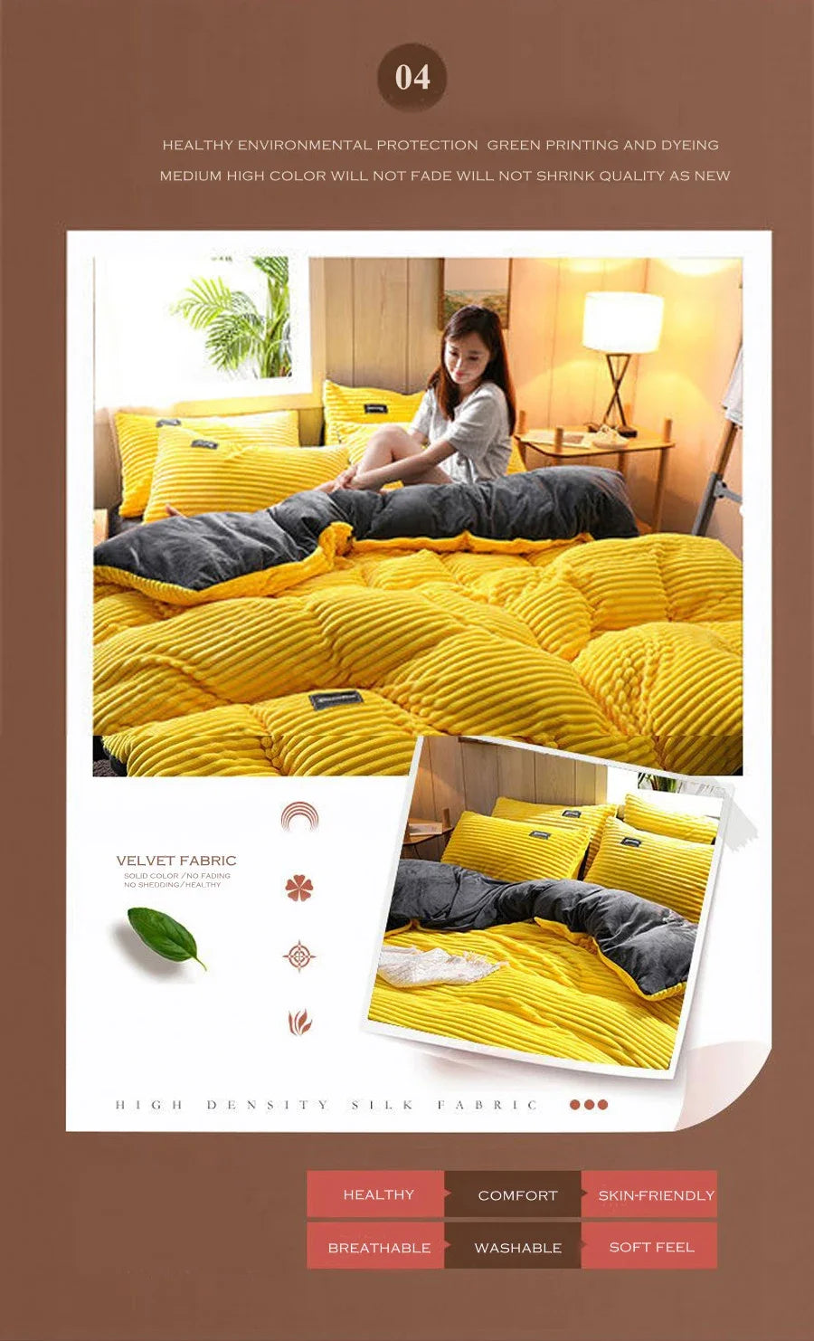 Soft Warm Plush Duvet Cover Winter 220x240 Velvet Fleece Couple Quilt Cover Double Bed Luxury Bedding Set Queen King Size